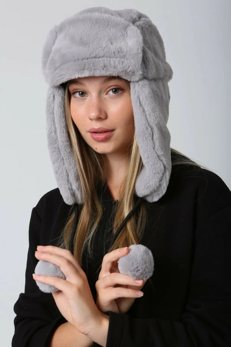 Kapelë dimri për gra, ngjyrë gri, Jumeon, Bere1103