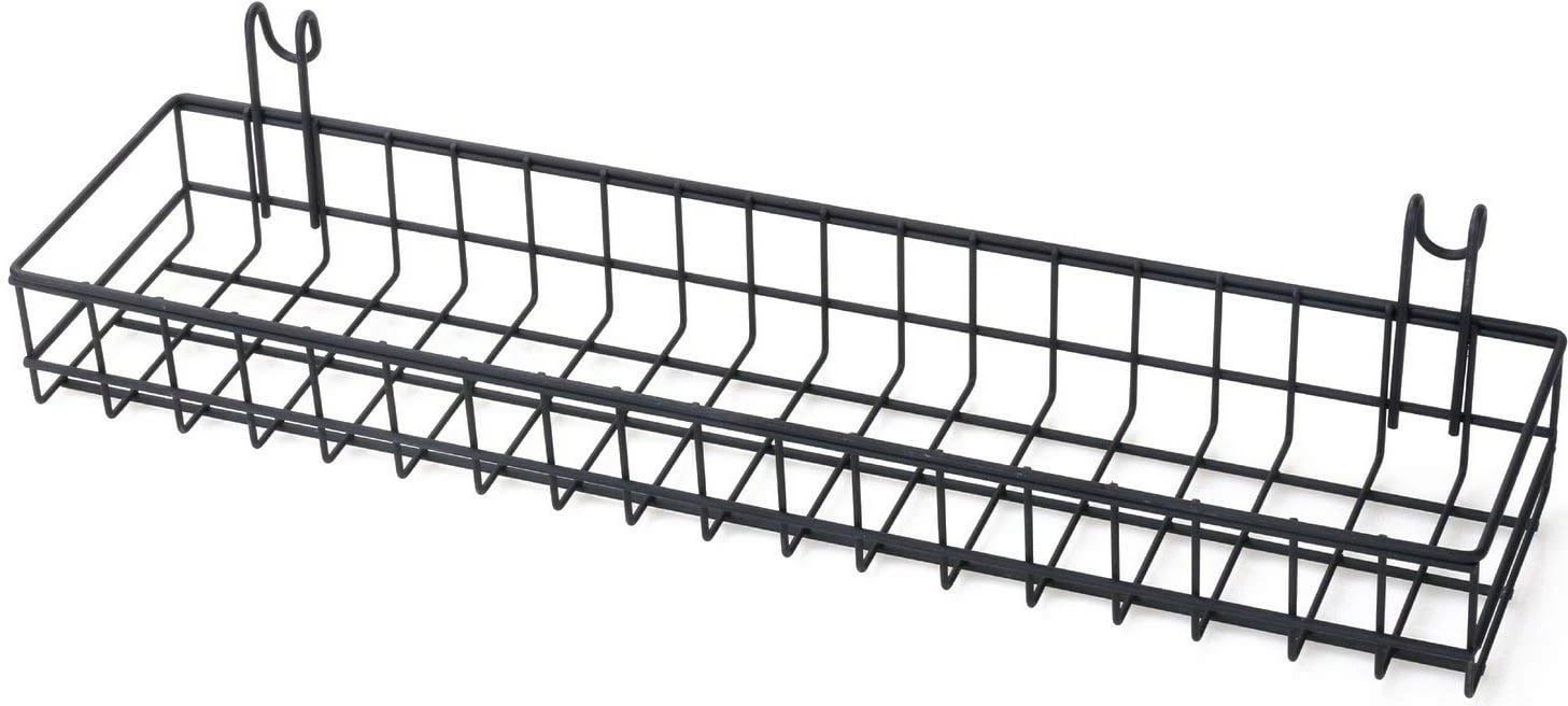 Aksesor dekorativ metalik për mur Wallity, WR011, ngjyrë e zezë, 40x9x11cm