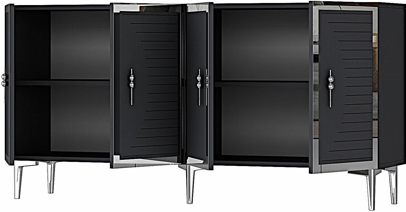 Konsol Skye Decor, Tuna 180, antracit, argjend