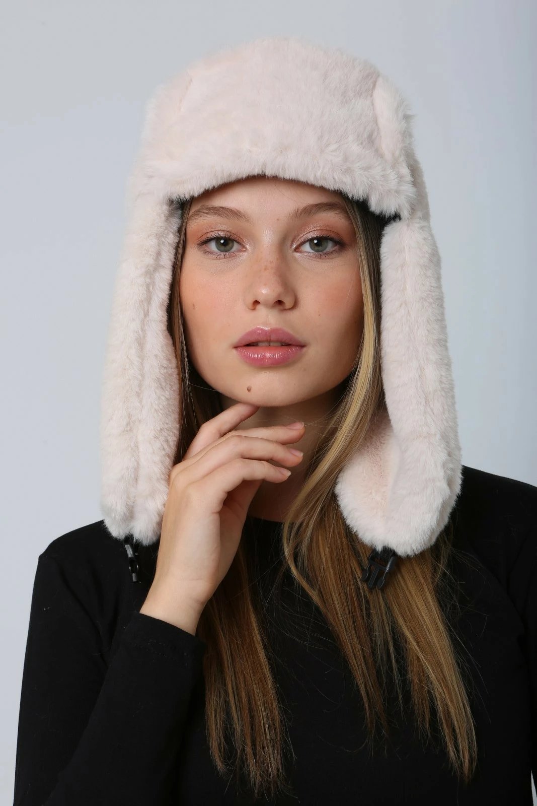 Kapelë dimri për gra, ngjyrë bezhë, Jumeon, Bere1127