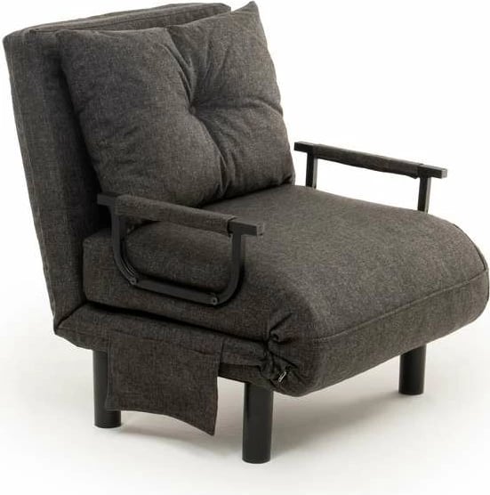 Krevat-karrige një vendës, Atelier del Sofa, Sento Single, gri e errët