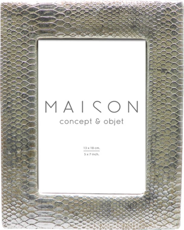 Kornizë foto Trim, polirezine, ngjyrë argjendi, 19x3x24cm