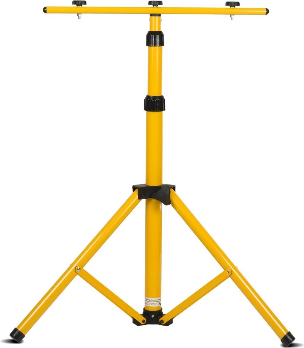 Stativ për reflektorë Maclean MCE583, për dy LED, i palosshëm, i verdhë/zi