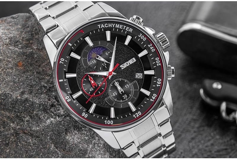 Orë dore për meshkuj Skmei, argjendtë