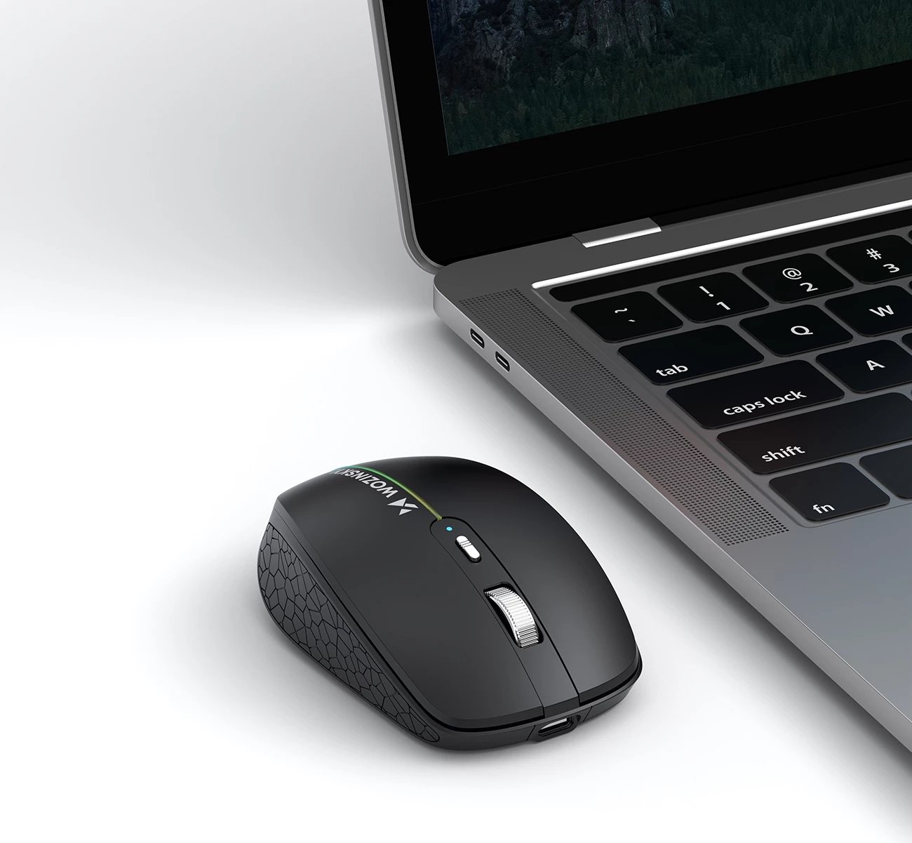 Maus wireless Wozinsky WMGK-1132, Bluetooth 5.1 + 2.4 GHz, RGB, DPI 800/1200/1600, bateri 500 mAh, i zi