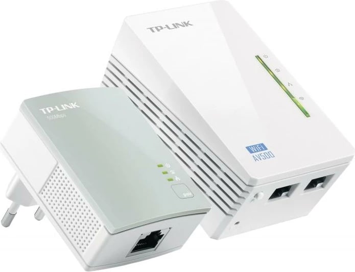 Kit powerline Wi‑Fi, TP-Link TL-WPA4220KIT, AV500, 2 porta LAN, 300Mbps Wi‑Fi, starter kit