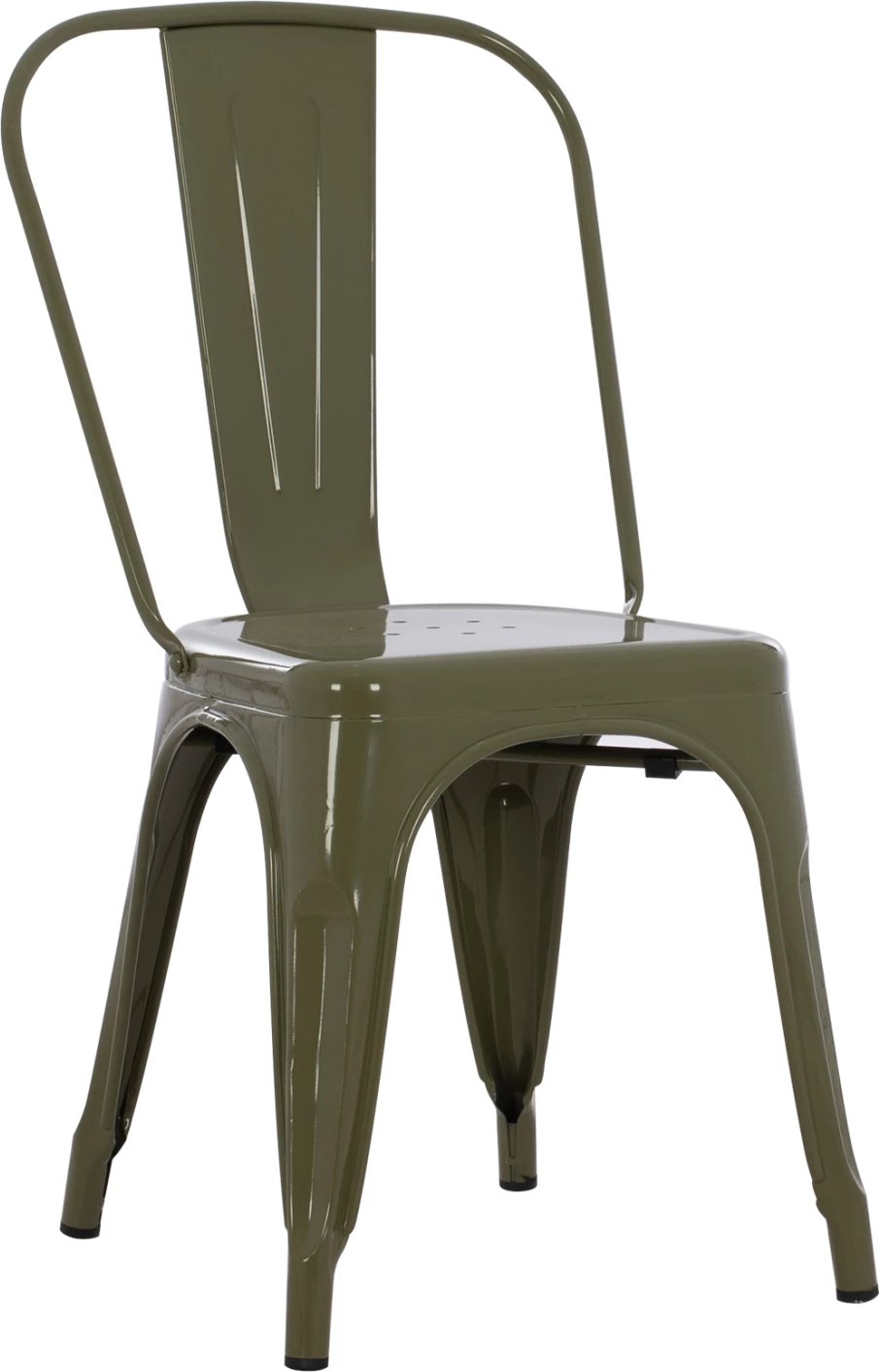 Karrige për ngrënie MELITA FH8641.43 metalike, ngjyrë ulliri e errët, 43x50x82H cm.