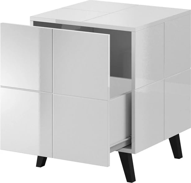 Komodë Cama REJA, shkëlqyese/e bardhë