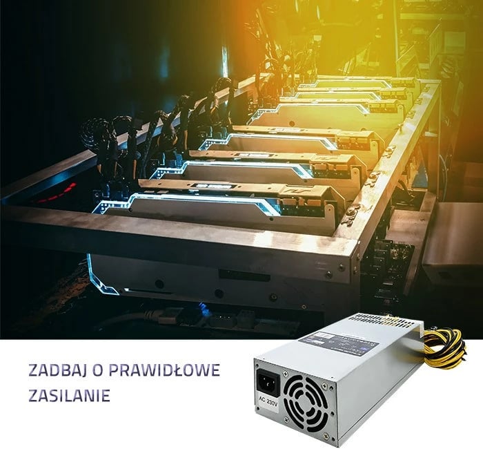 Kasë furnizues energjie Qoltec 50177, 1600W, 80 PLUS Gold, Silver