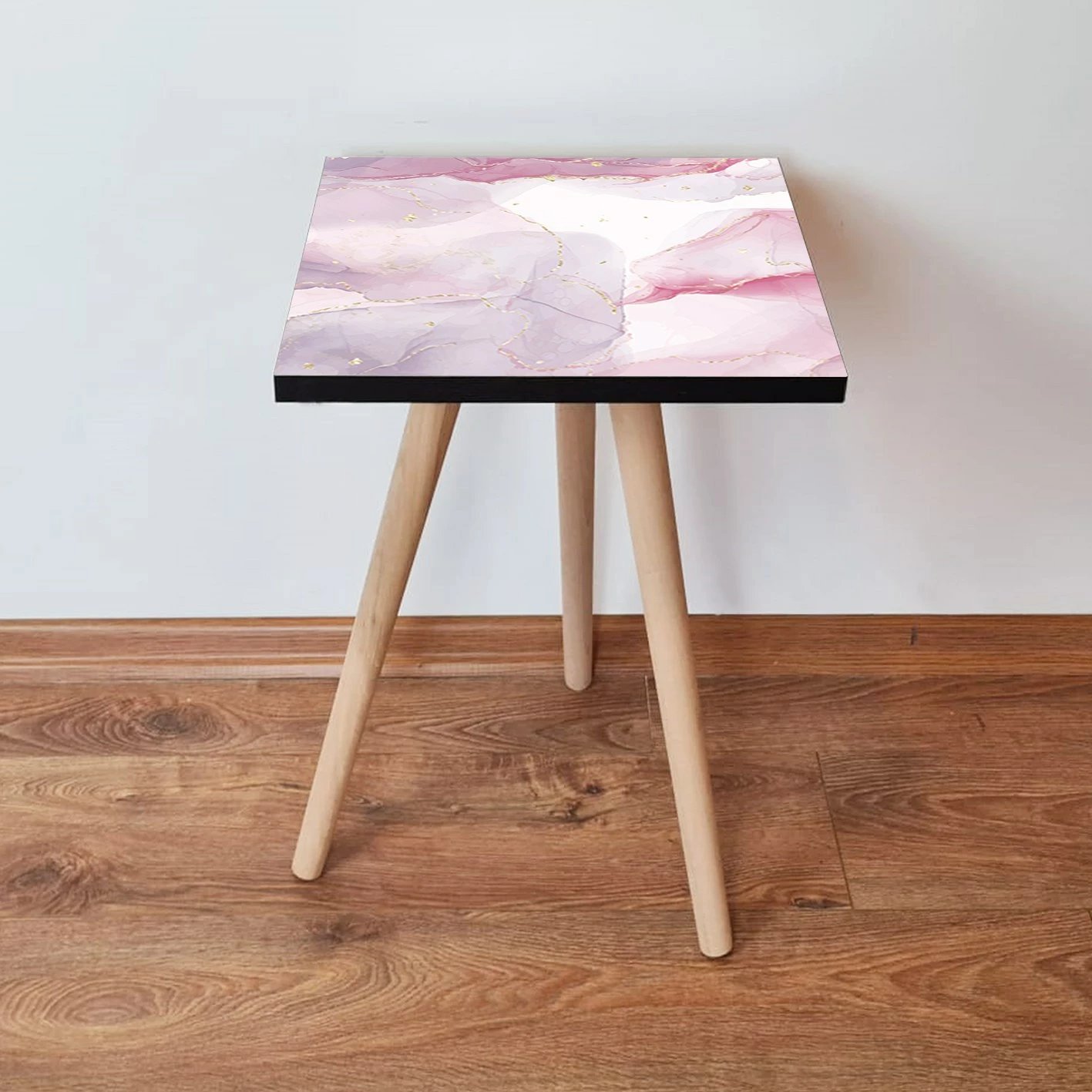 Tavolinë anësore Skye Decor, rozë-bardhë, Shp383