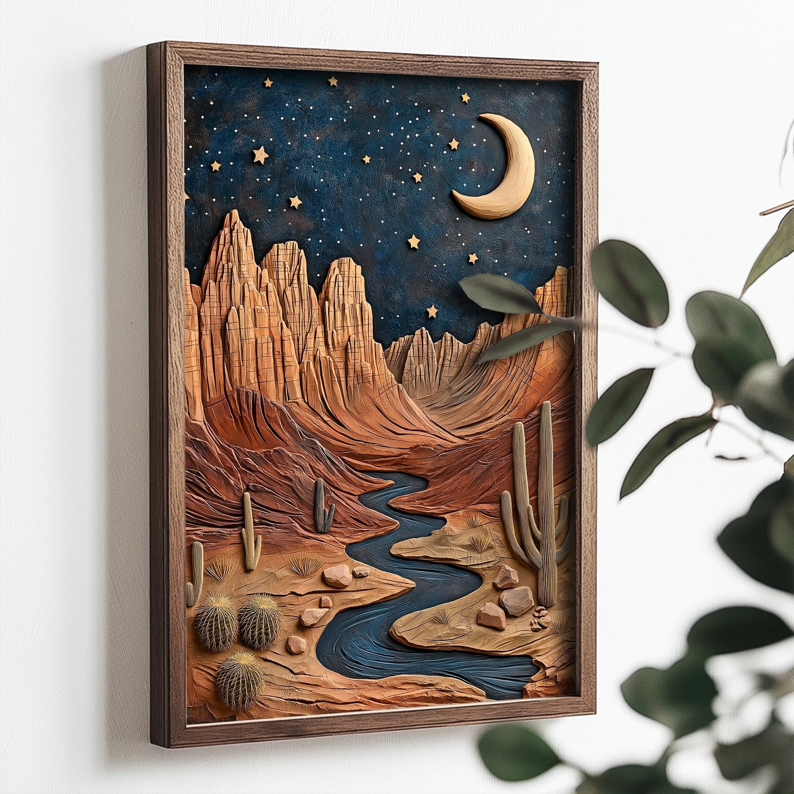 Pikturë dekorative me kornizë MDF, Wallity, TUN091-XL, shumëngjyrëshe, 50x70x3.5cm