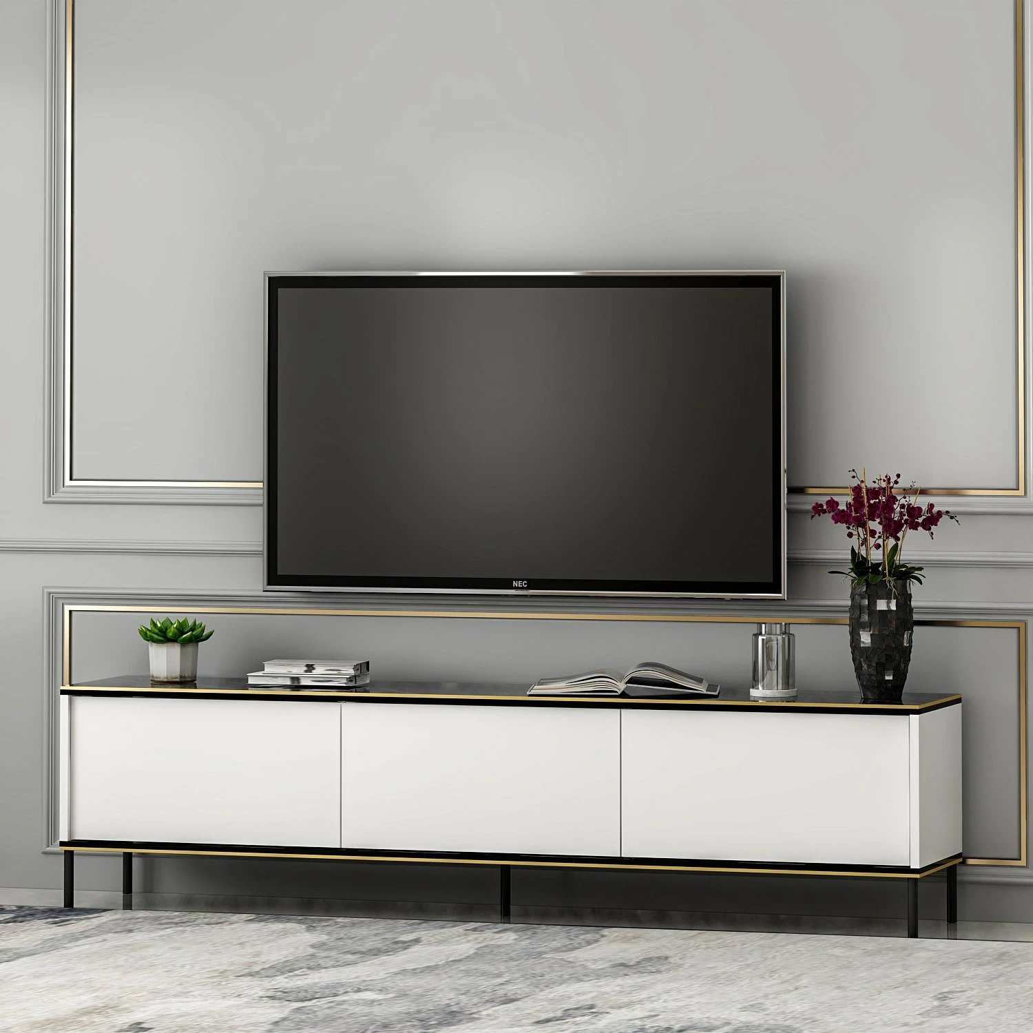 Komodë TV Hanah Home, Imaj - e bardhë
