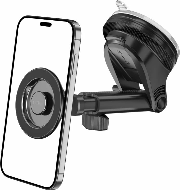 Mbajtës magnetik për celular Tech-Protect N58, MagSafe, për kokpit, xham ose ventilator, i zi