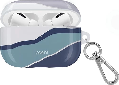 Mbështjellës UNIQ Coehl Ciel për AirPods Pro, me karabinë, kaltër