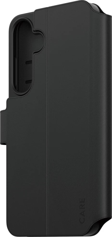 Mbështjellës PanzerGlass CARE me portofol dhe kickstand për Samsung Galaxy S25+, i zi
