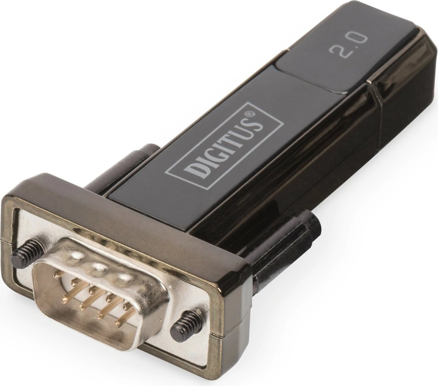 Adapter USB 2.0 në serial D-Sub9 Digitus, 0.8m, i zi