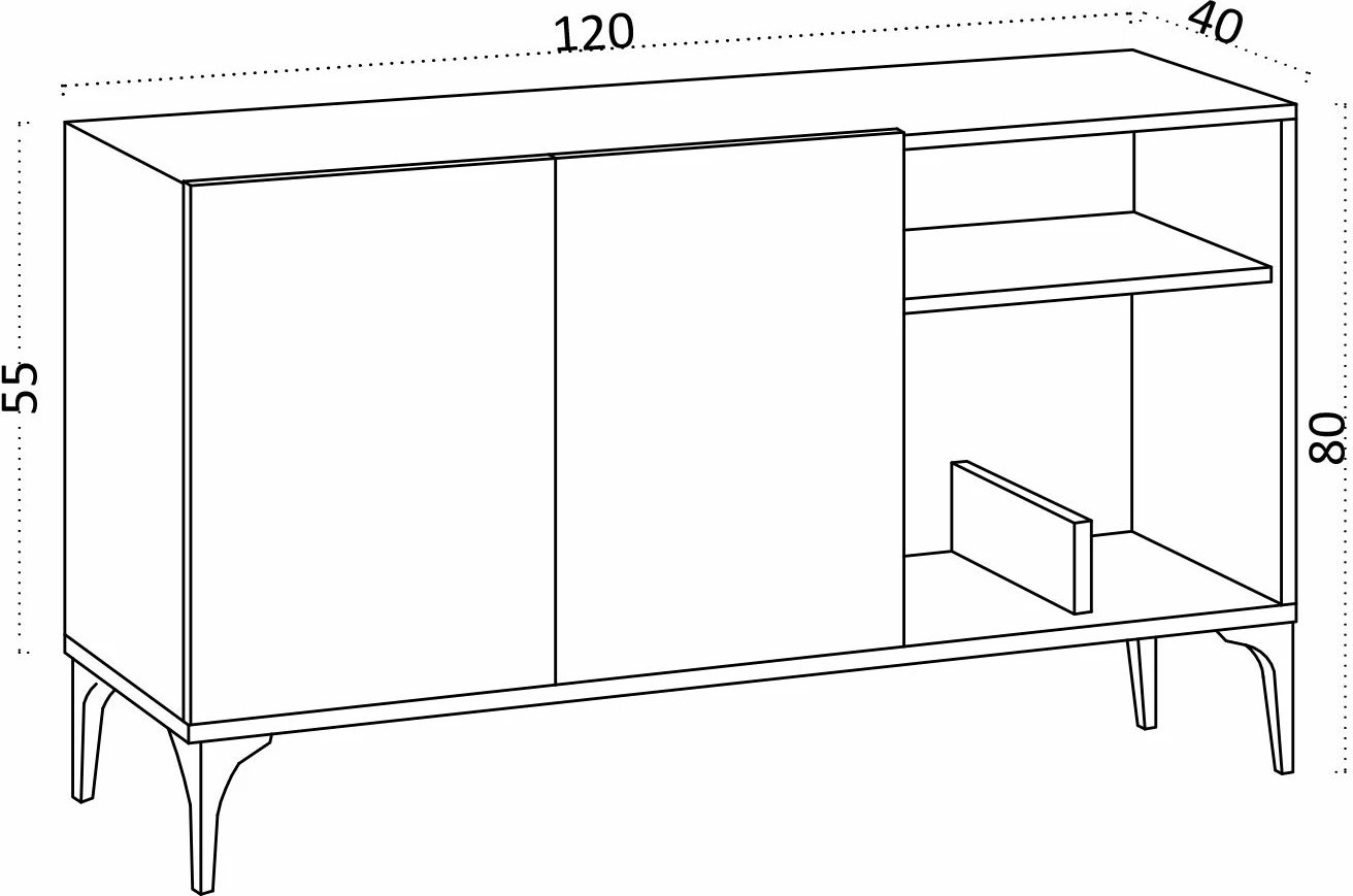 Konsolë Hanah Home, Galaxy, e bardhë, Dec0075