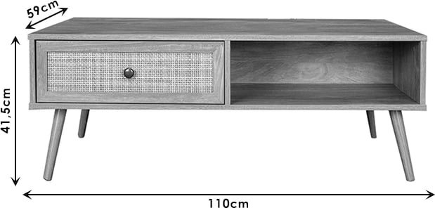 Tavolinë kafeje Oslo, ngjyrë sonoma, 110x59x41.5cm