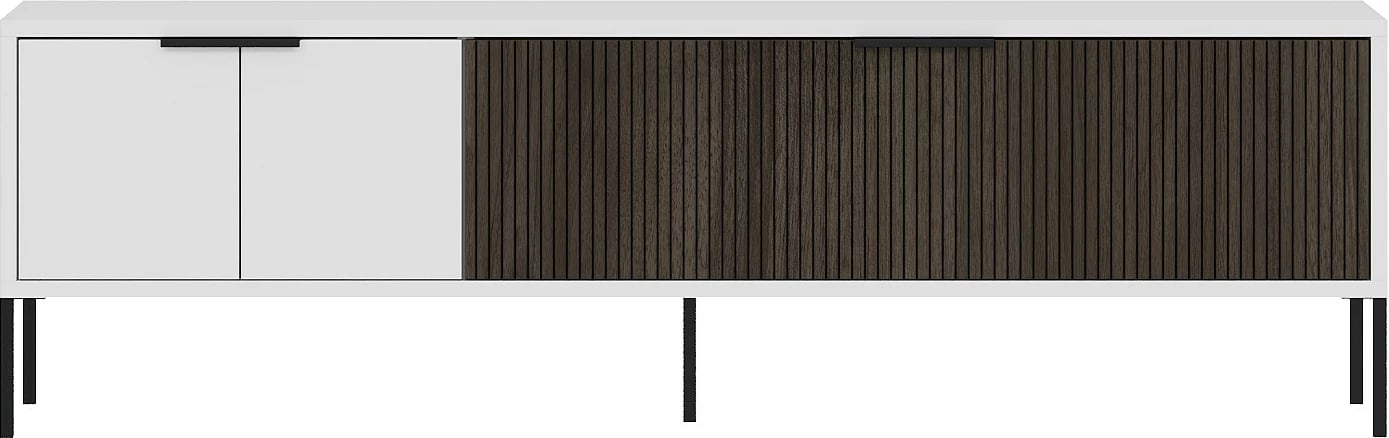 Komodë TV Skye Decor, Noah, e bardhë dhe arre