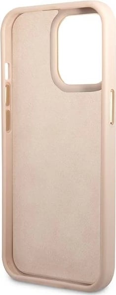 Mbështjellës Guess 4G Vintage Gold Logo për iPhone 14 Pro Max, Rozë