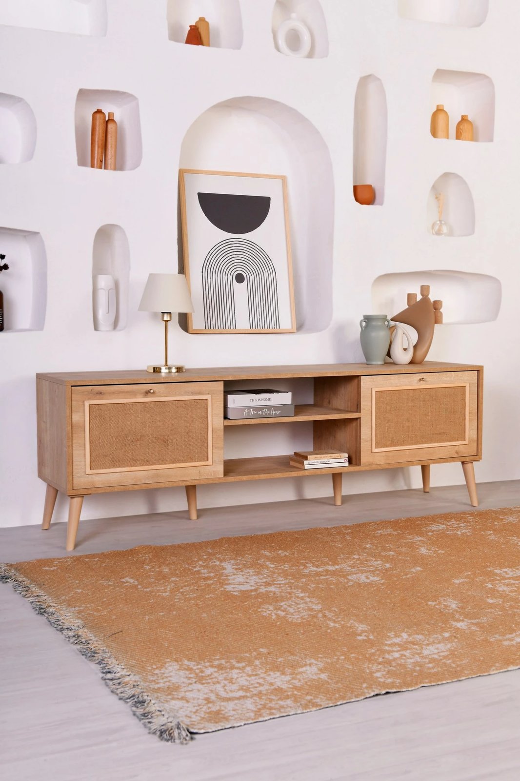 Komodë TV Skye Decor, jute, 180cm