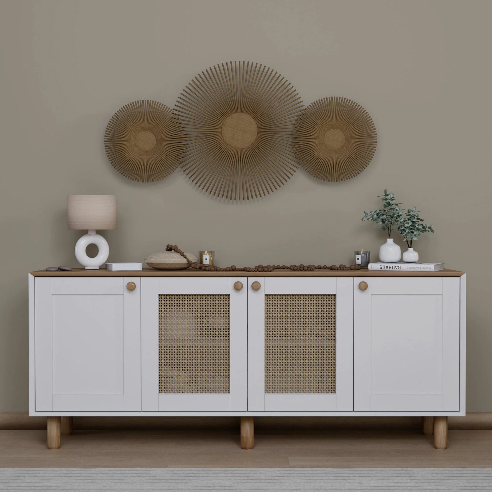 Konsolë boho Skye Decor, ngjyrë arrë e çelët, 1600-145