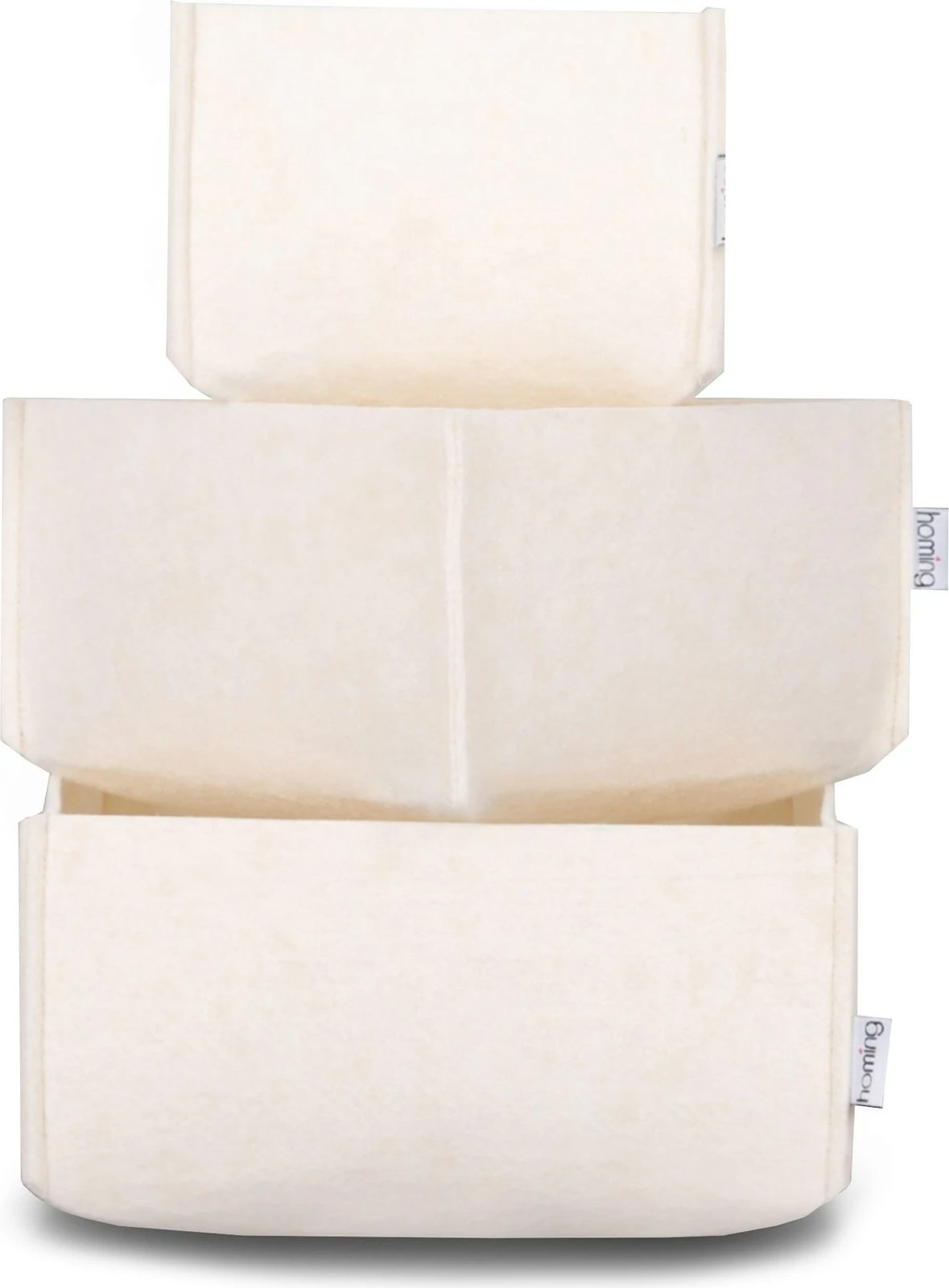 Set organizues tavoline prej ndjese, krem, 3 copë, Aberto Design, HMY-6268