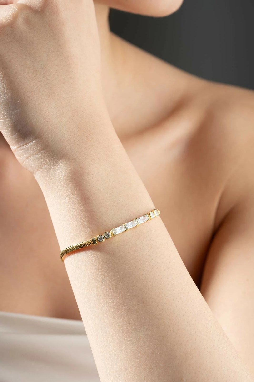 Byzylyk argjendi i veshur me ar, me gur zirkon, Jumeon, NRZ999665