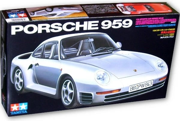 Model plastik makine Tamiya Porsche 959, 1:24, argjendtë