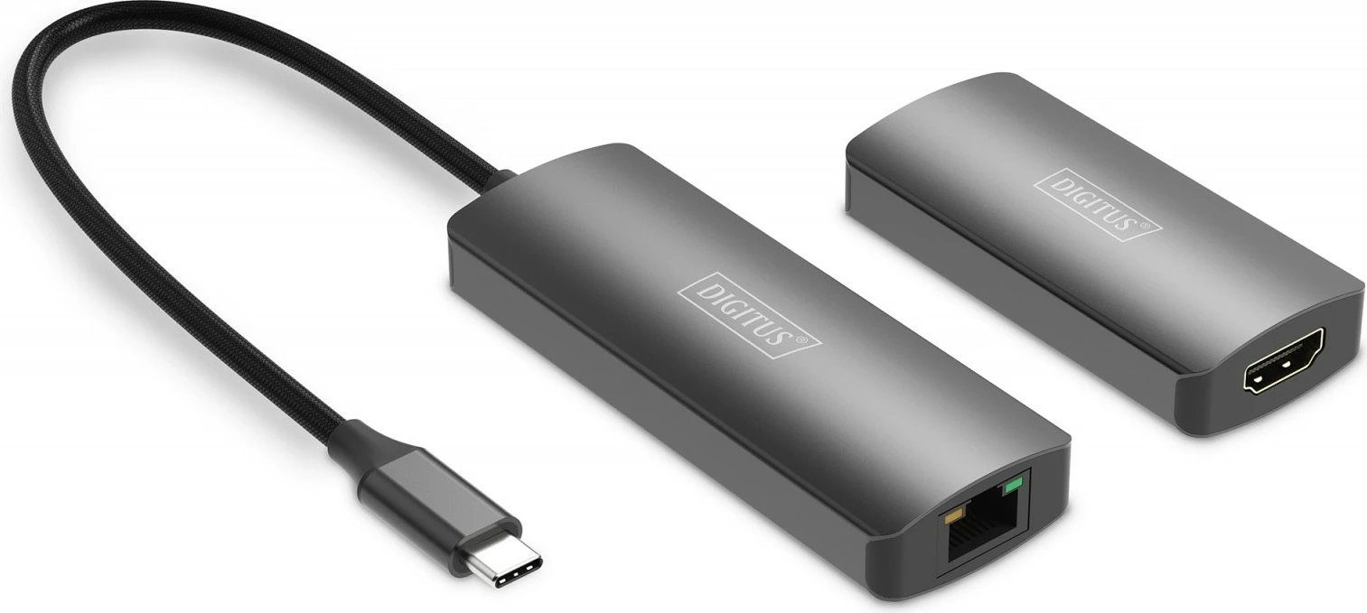 Set zgjatës Digitus DS-55343, USB-C në HDMI, 4K120Hz, 30m, i zi