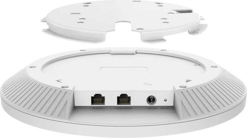 Access point TP-Link EAP783 Wi‑Fi 7 BE19000 tri‑band 2×10G PoE++ i bardhë