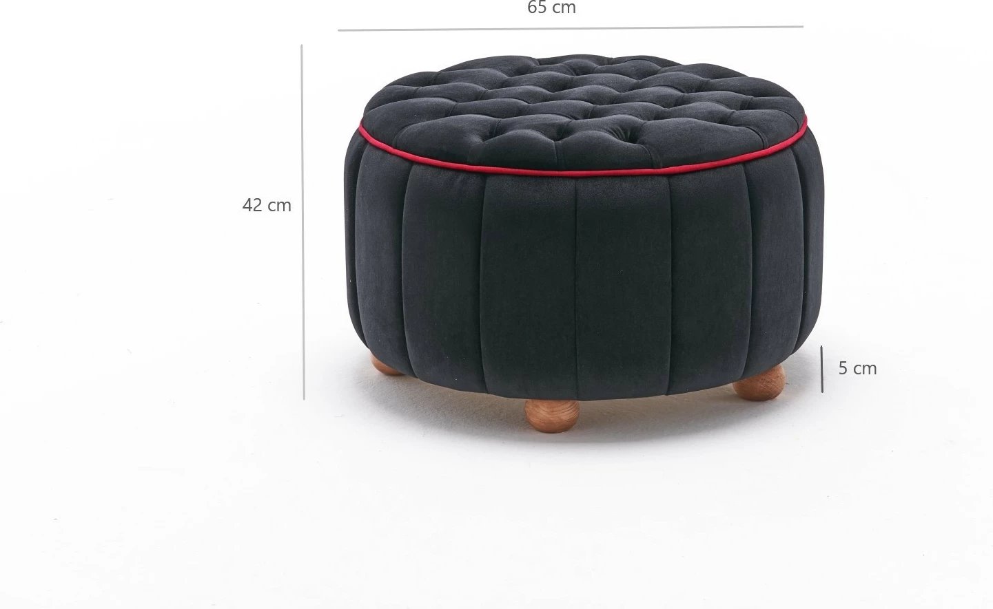 Puf Atelier del Sofa, Jasmin, anthracite dhe rozë