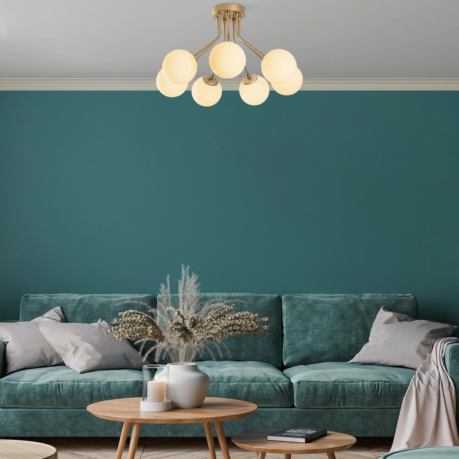 Llambë tavani Opviq, Orıon - 13967, ngjyrë ari, 65x40cm