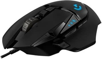 Maus gaming Logitech G502 HERO USB, 11 butona programues, DPI deri 25,600, peshë e rregullueshme, zi