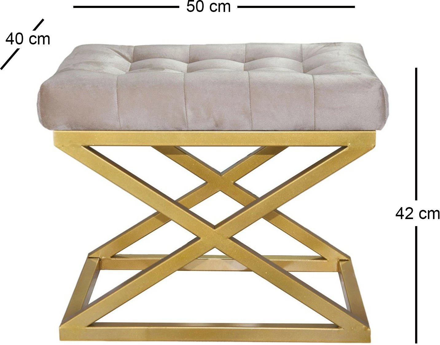 Puf Atelier del Sofa, ngjyrë ari-krem