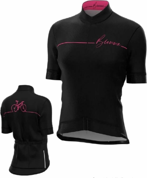 Maicë çiklizmi Biemme për femra, e zezë dhe rozë