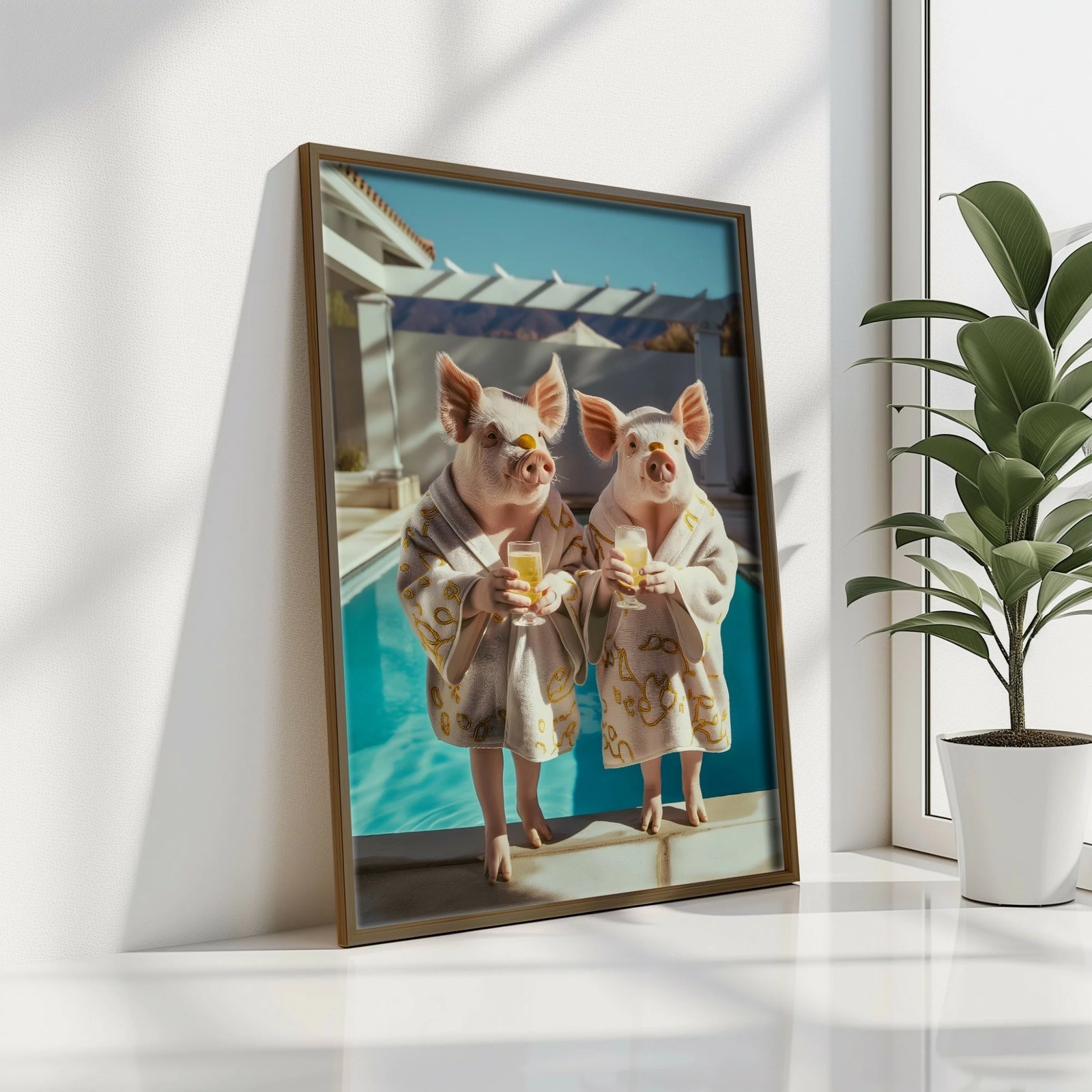 Pikturë dekorative me kornizë, MDF, shumëngjyrëshe, Wallity, GE111-L