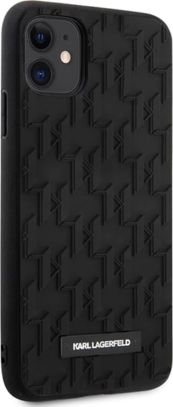 Mbështjellës Karl Lagerfeld 3D Monogram për iPhone 11/XR 6.1", i zi
