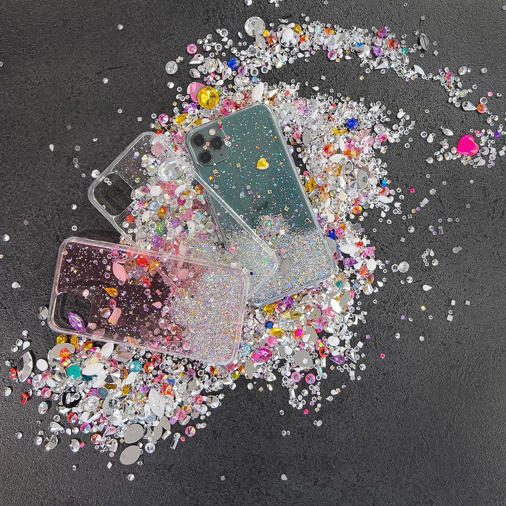 Mbështjellës Wozinsky Star Glitter për Xiaomi Redmi Note 9T 5G, i gjelbër
