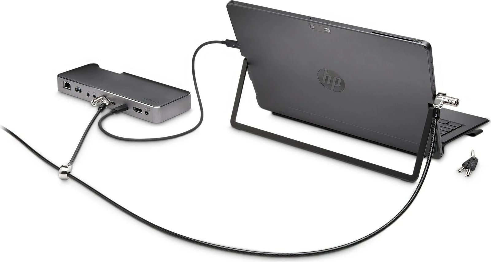 Kabllo sigurie Kensington NanoSaver Dual Head, me çelës, 1.8m, e zezë/çelik inox Kabllo sigurie Kensington NanoSaver Dual Head, me çelës, 1.8m, e zezë/çelik inox