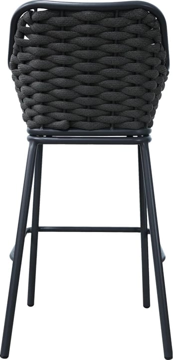 Karrige për bar Zuki alumini, e grisë, me jastëk, 55x54x109cm