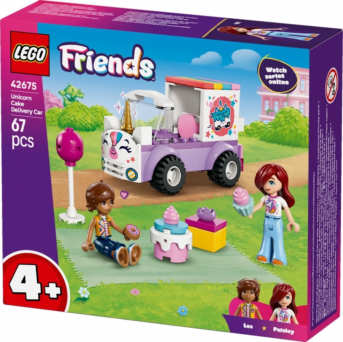 Set konstruktimi, LEGO Friends, 42675 Unicorn Cake Delivery, 67 copë, 4+, set i vogël