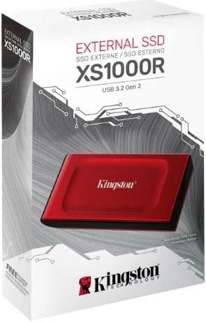 SSD i jashtëm Kingston XS1000R 2TB, USB 3.2 Gen2, Kuqe