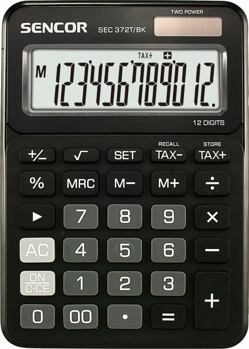 Kalkulator desktop Sencor SEC 372BK, 12 shifra, i zi