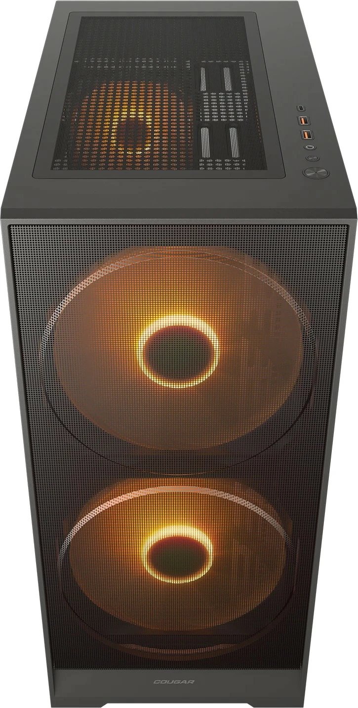 Kasë Cougar Airface 180, Midi Tower, ARGB, e zezë