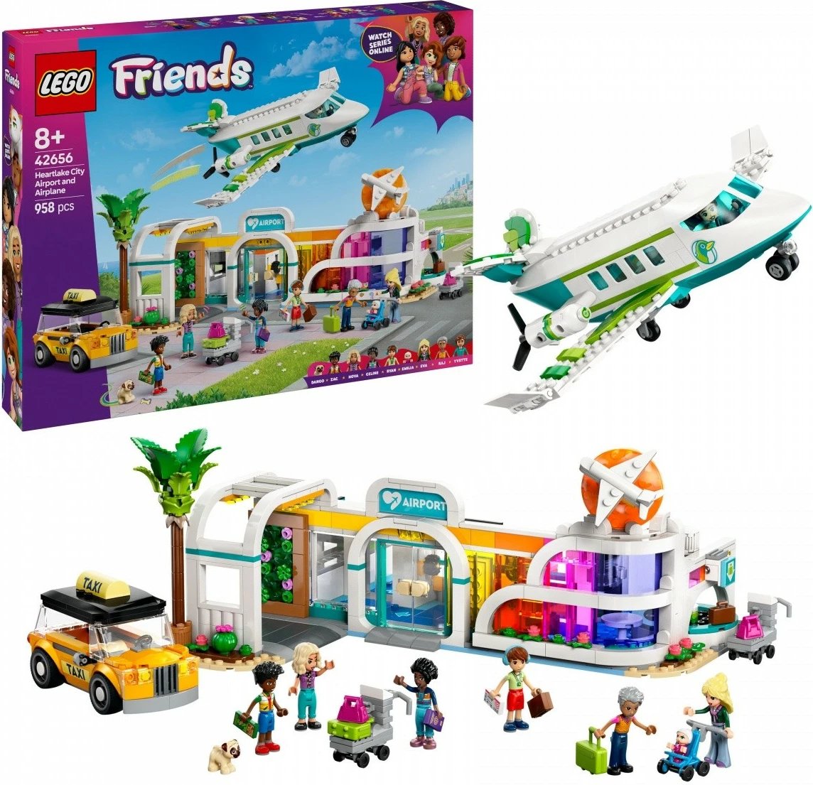 Set ndërtimi LEGO Friends 42656 Airplane and Airport in Heartlake City, 958 pjesë