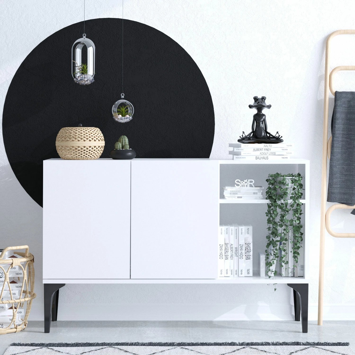 Konsolë Hanah Home, Galaxy, e bardhë, Dec0075