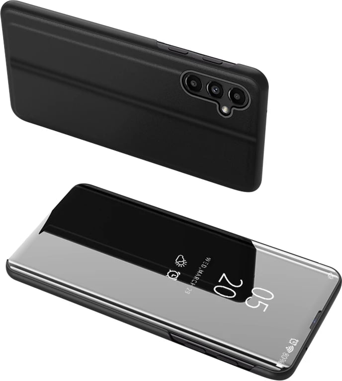 Mbështjellës Hurtel Clear View Case për Samsung Galaxy A14, i zi