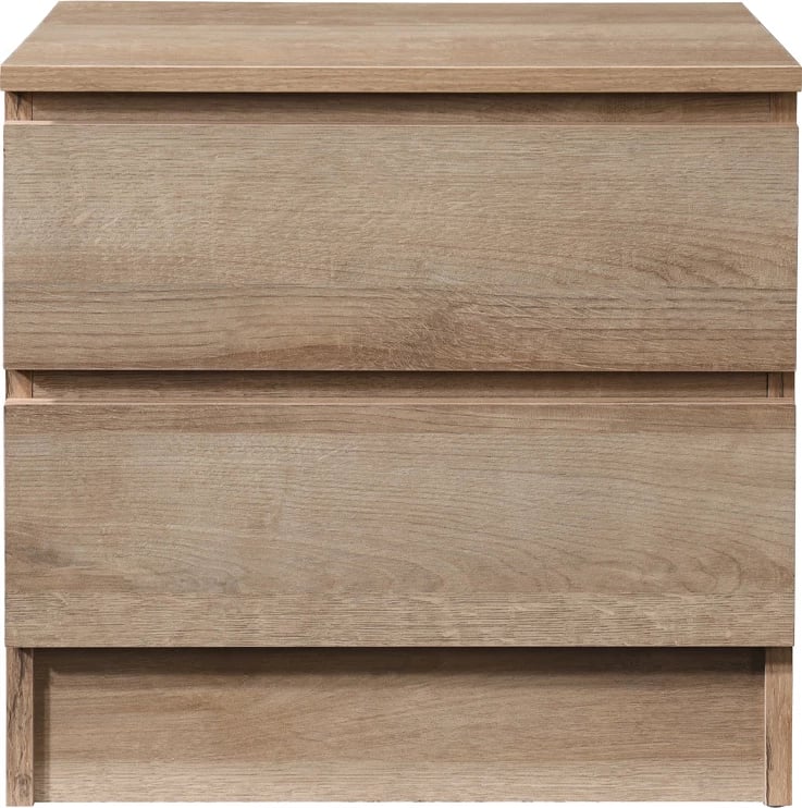 Komodinë POLO me 2 sirtarë, ngjyrë lisi, 45x35.5x45cm