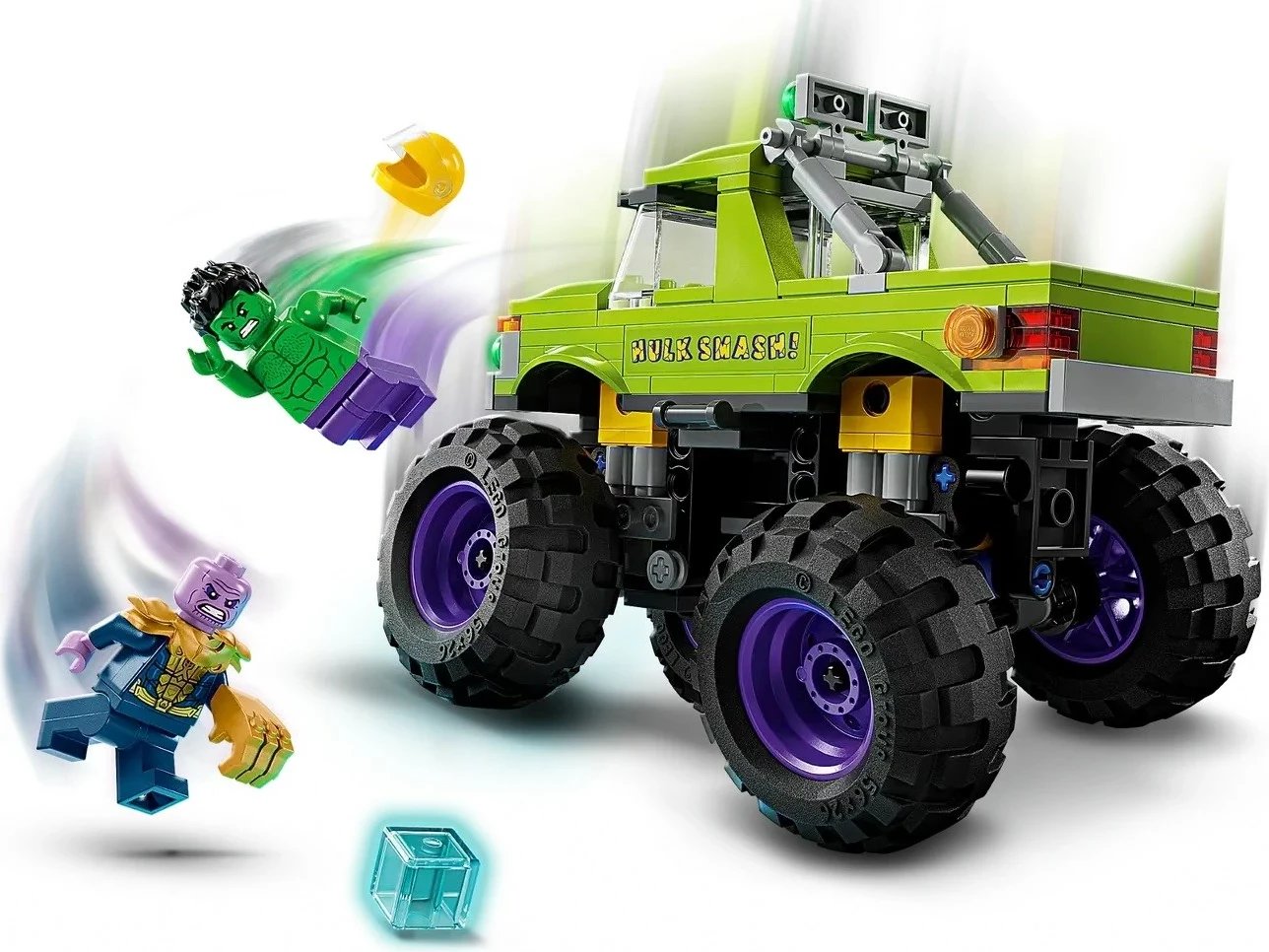 Set LEGO Marvel 76312 The Hulk Truck vs. Thanos, 2 minifigura